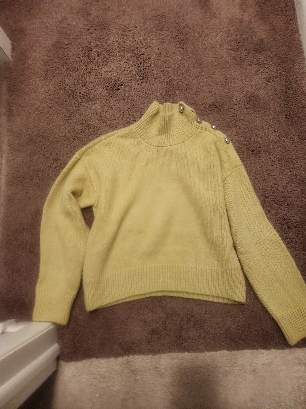 Kate Spade Turtleneck With Bauble Buttons. Sz S